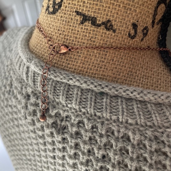 Copper Necklace, floral design - Picture 3 of 3